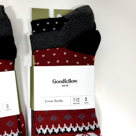 Lot of 2 Goodfellow & Co  Men's 3pk Crew Socks - Picture 5 of 6